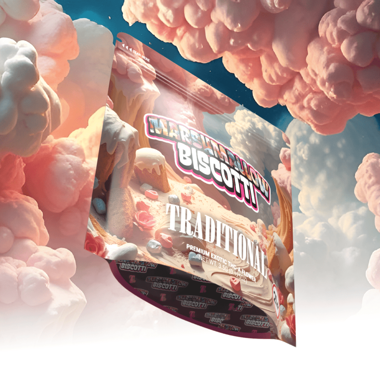 Marshmallow Biscotti THCa - THCa Exotic Indoor Bigs