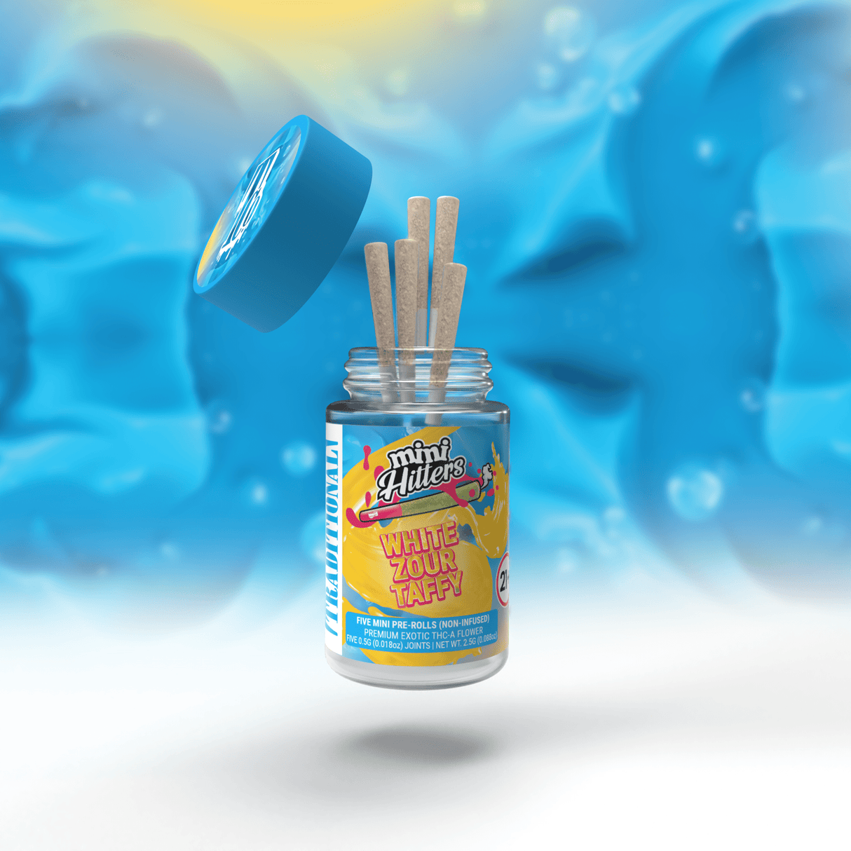 White Zour Taffy THCa Mini Pre-roll Pack