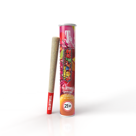 Lemon Cherry Gusherz 1G THCa Pre-roll Transparent Background