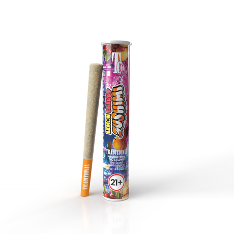 Lemon Cherry Zushimi 1G THCa Pre-roll Transparent Background