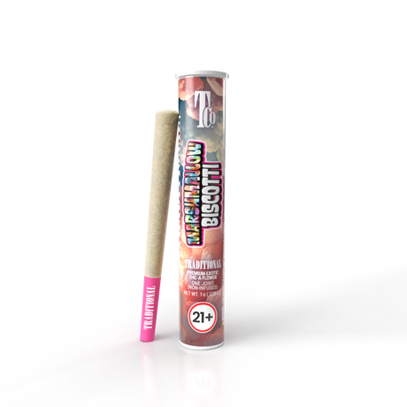 Marshmallow Biscotti 1G THCa Pre-roll Transparent