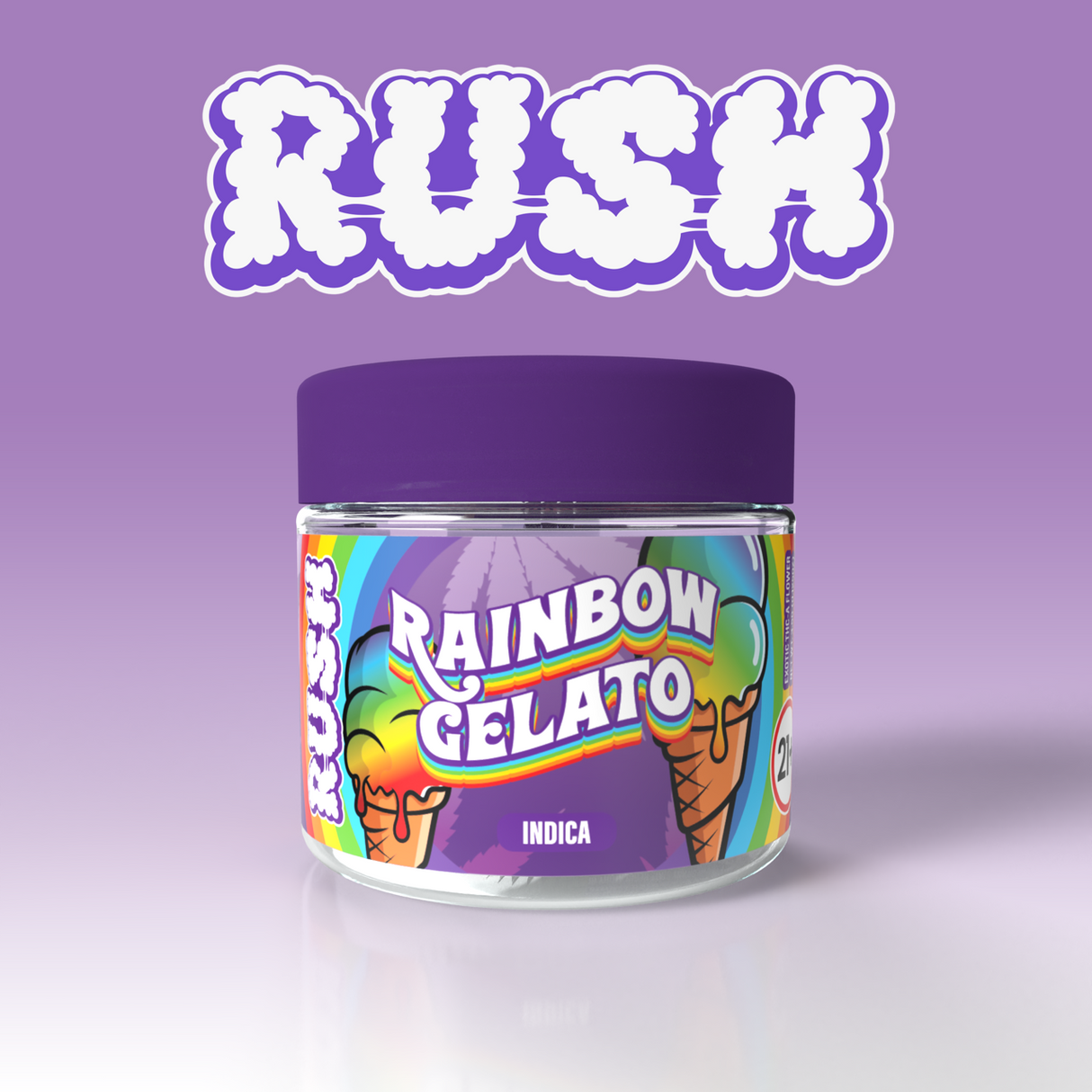 RUSH - Rainbow Gelato - Premium THCa Indoor Flower Bigs